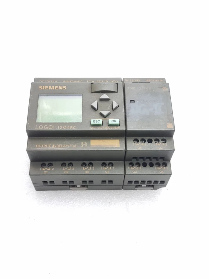 Siemens 6ED1052-1MD00-0BA5 Logo With 6ED1055-1MB00-0BA1 Expansion Module 12/24V